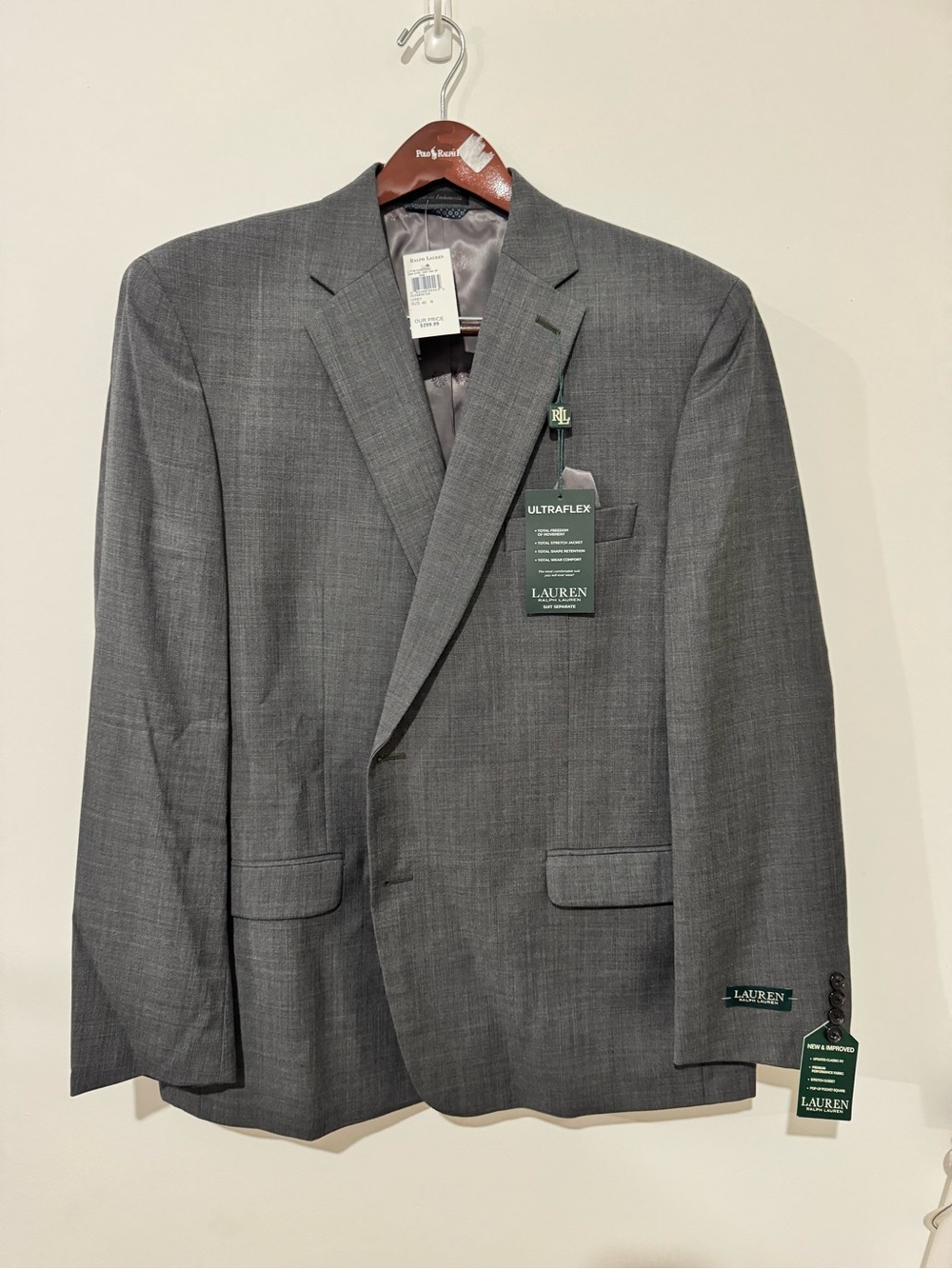 Lauren Ralph Lauren Gray Ultraflex Sport Coat Blazer
